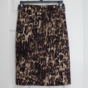 NWT Elie Tarahi Leopard Pencil Skirt (Size 2)